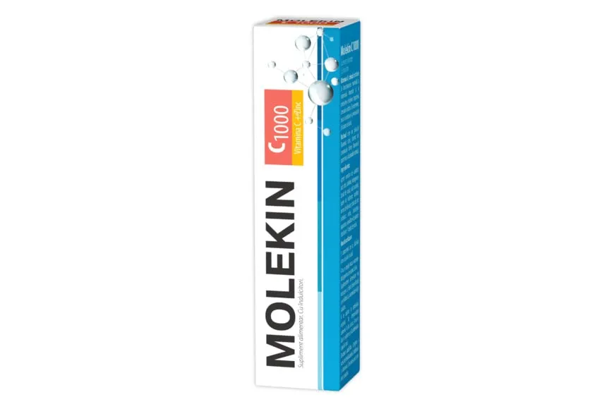 Zdrovit Molekin C 1000 Vitamina C + Zinc x 20 comprimate efervescente