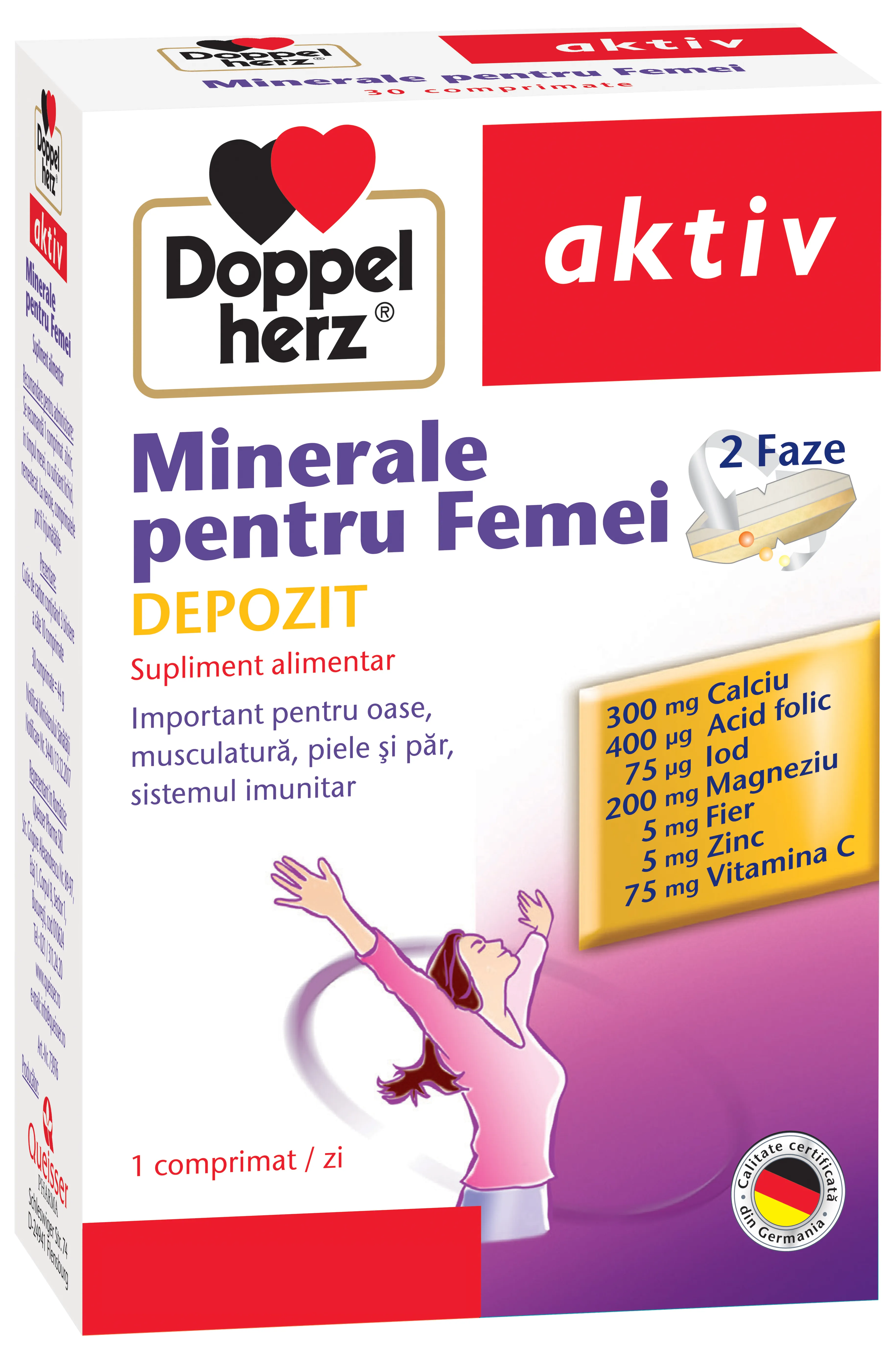 Doppelherz aktiv Minerale pentru Femei x 30 comprimate