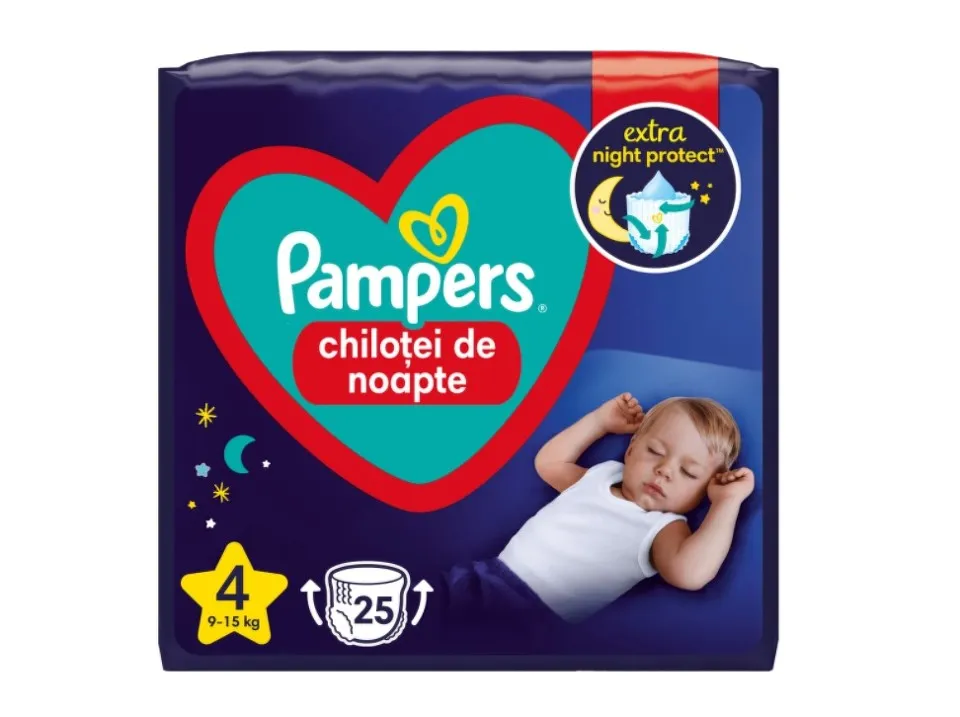 PAMPERS NIGHT PANTS 9-15KG SCUTECE CHILOTEL 25 BUCATI MARIMEA 4