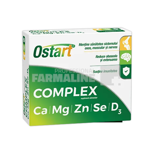 Ostart complex Ca + Mg + Zn + Se + D3 20 comprimate