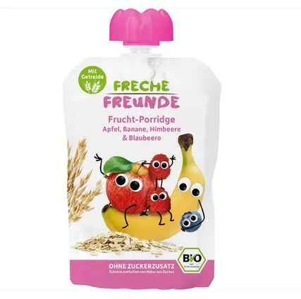 Erdbar Porridge de Ovaz cu Mere, Banane, Zmeura si Afine x 100g