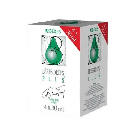 Beres Drops Plus picaturi orale solutie 4 flacoane x 30 ml