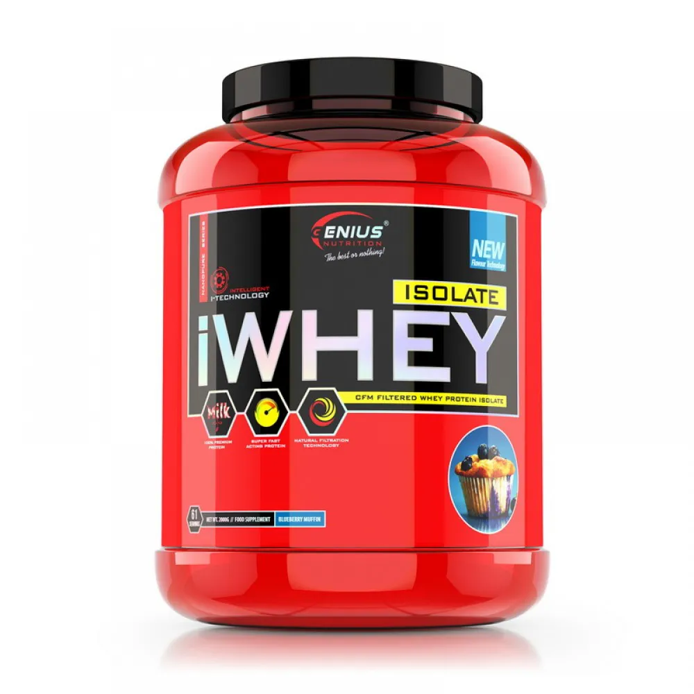 iWhey Isolate cu aroma de capsuni (2000 grame), Genius Nutrition