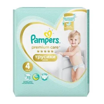 Scutece Pants Premium Care Nr.4 9-15kg, 22 bucati, Pampers