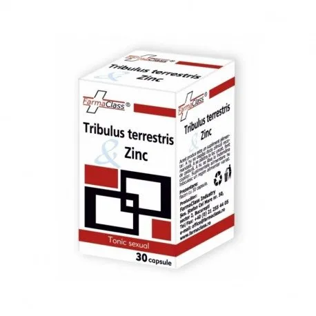 Tribulus Terrestris si Zinc, 30 capsule