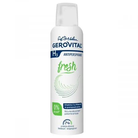 Deodorant antiperspirant H3 Classic Fresh, 150 ml, Gerovital