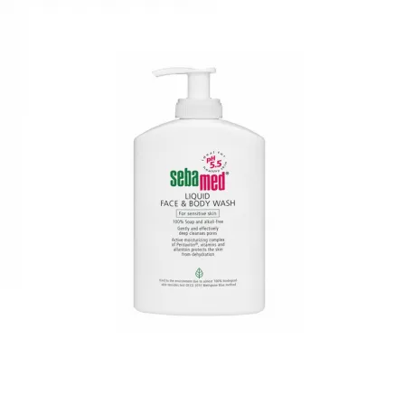 Sebamed Lichid dermatologic de curatare pentru fata si corp, 300 ml