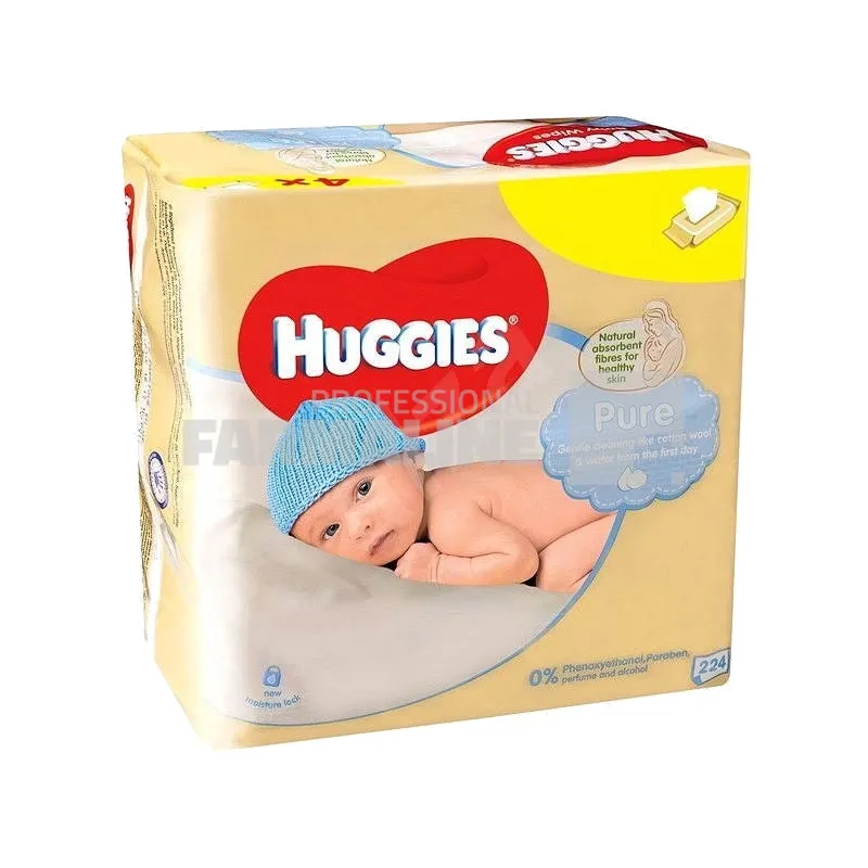 Huggies Pure Servetele umede 56 bucati x 3 pachete