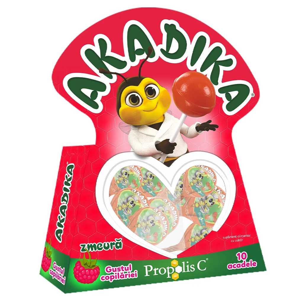 Akadika Propolis C zmeura 10 bomboane, Fiterman