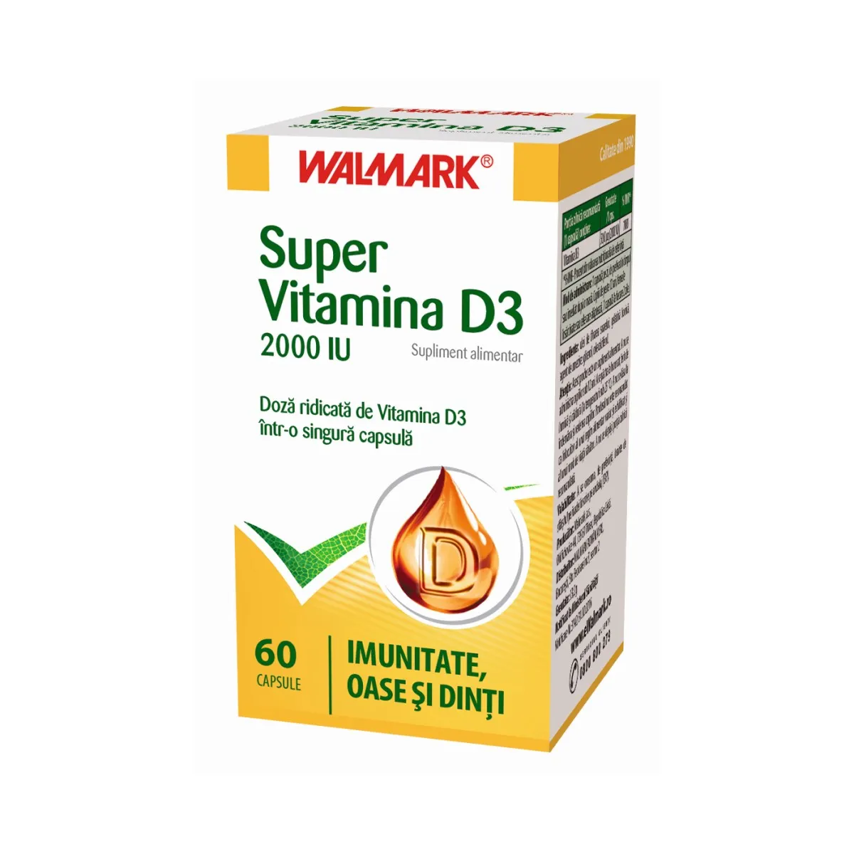 Super Vitamina D3, 60 capsule , Walmark