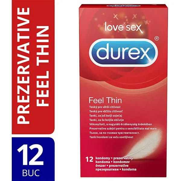 DUREX Prezervative Feel Thin, 12 bucati