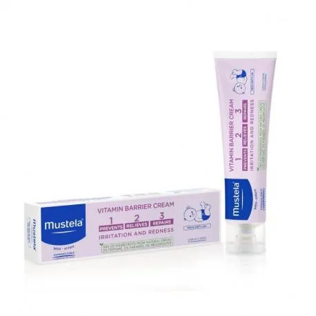 Mustela Vitamin barrier 1-2-3 crema schimbare scutec, 100 g