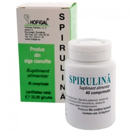 HOFIGAL SPIRULINA 200MG X 40 COMPRIMATE