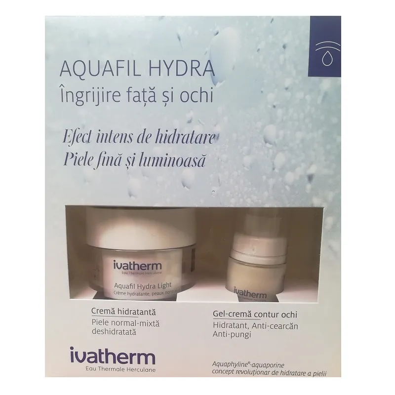 IVATHERM Aquafil Hydra contur ochi x 15ml + Aquafil Light x 30ml