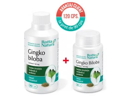 Rotta Natura Ginkgo Biloba 60mg x 90 + 30 capsule