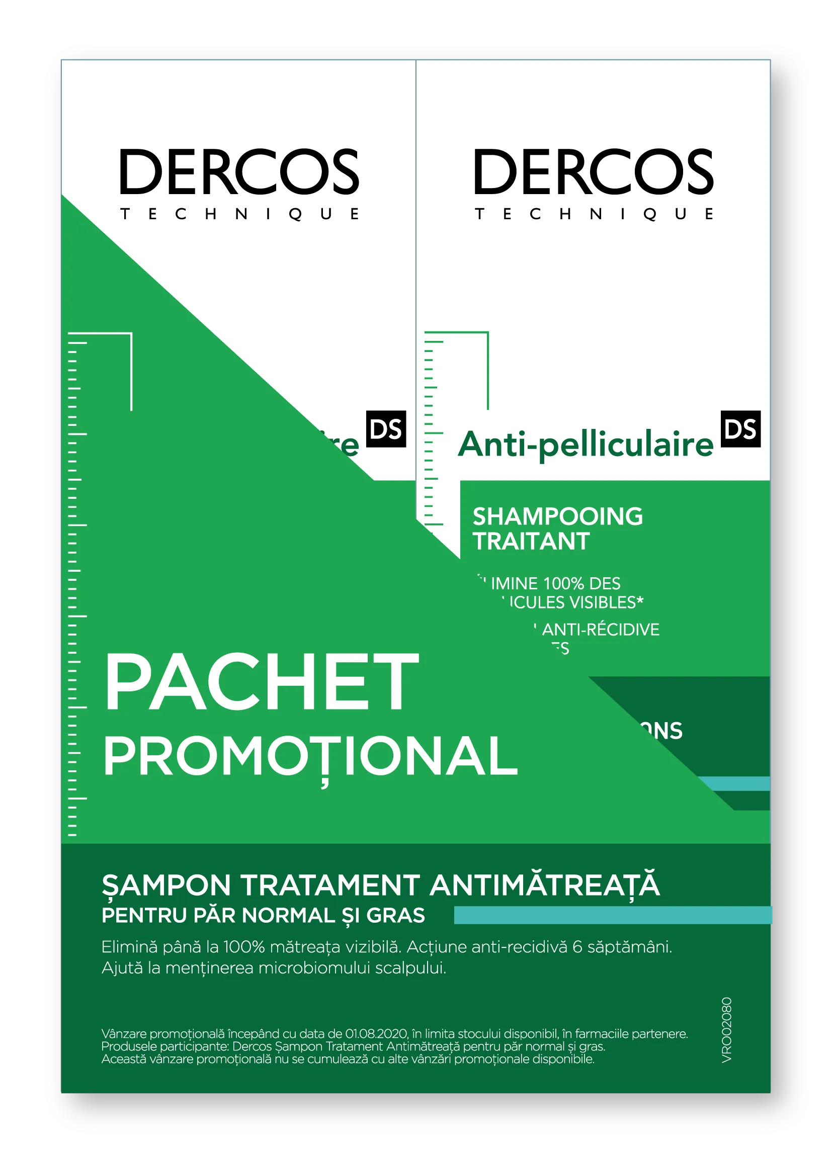 VICHY Dercos sampon antimatreata par normal-gras 200ml 1+1