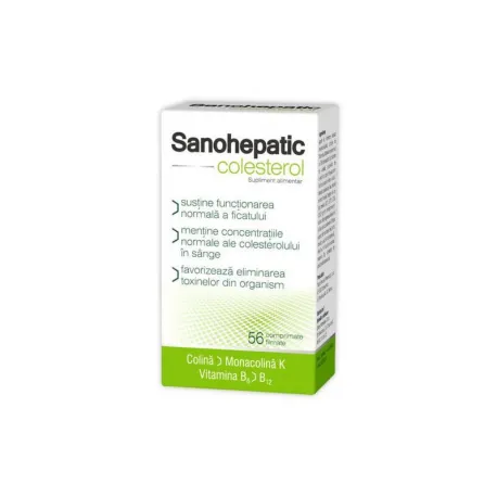 Sanohepatic Colesterol, 56 Comprimate Filmate