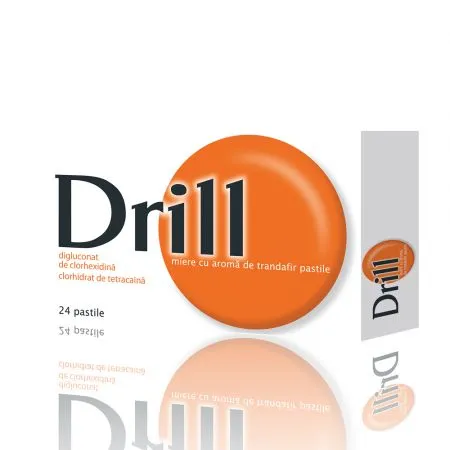 Drill cu miere si aroma de trandafiri, 24 pastile, Pierre Fabre Medicament