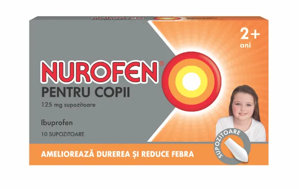 Nurofen pentru copii, 125mg,10 supozitoare