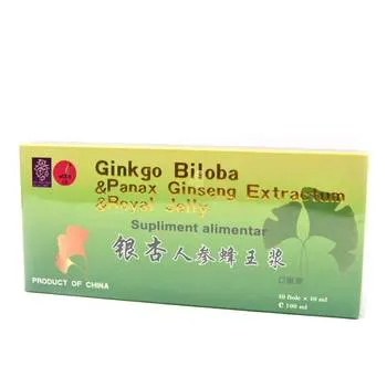 Ginkgo Biloba & Royal Jelly & Ginseng , 10 fiole, Naturalia Diet