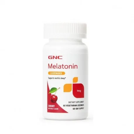 GNC Melatonin 1 mg cu Aroma de Cirese, 60 tablete sublinguale