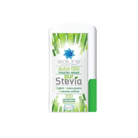 Indulcitor natural pur Stevia BioSunLine, 200 comprimate, Helcor