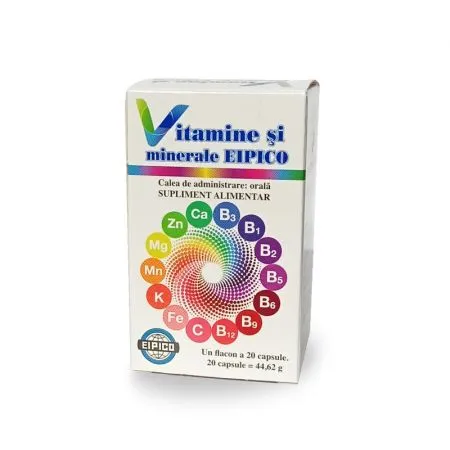 Vitamine si minerale Eipico, 20 capsule, Eipico Med