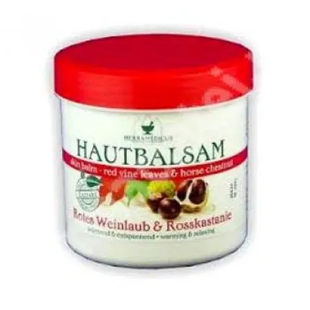 Balsam cu extract de frunze rosii de vita de vie si castane salbatice, 250 ml, Herbamedicus