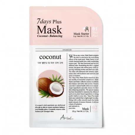 ARIUL 7 Days masca servetel Plus Nuca de Cocos, 23 g