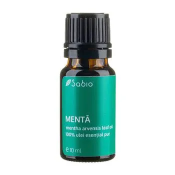 Ulei esential pur de menta (mentha arvensis leaf oil), 10ml Sabio