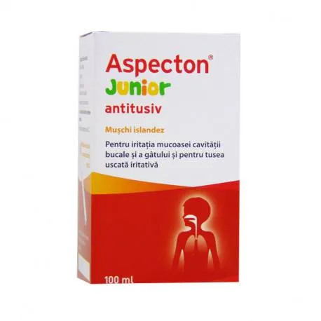 Aspecton Junior antitusiv, 100 ml lichid oral