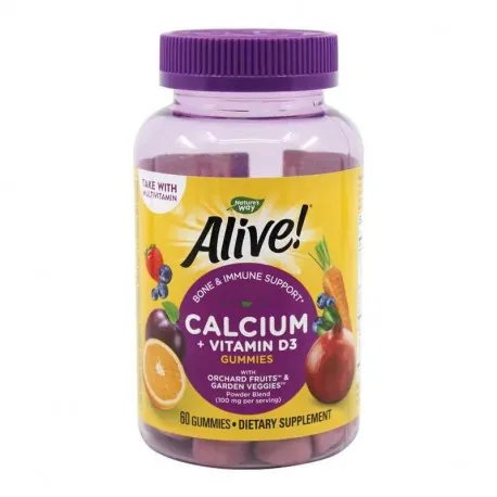 Secom Alive Calcium + D3 Gummies, 60 jeleuri