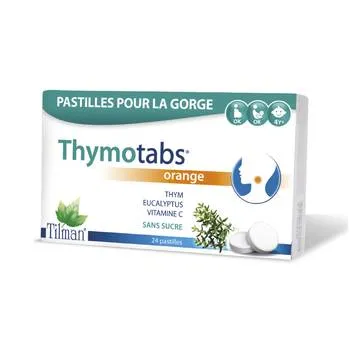 Thymotabs orange si vitamina C, 24 comprimate, Tilman