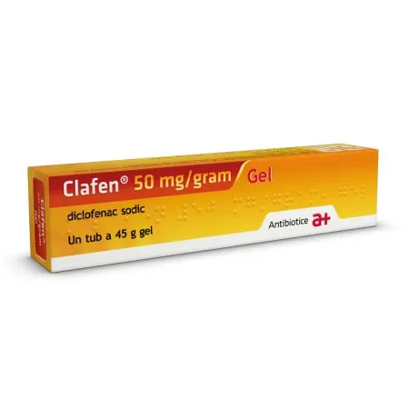 Clafen gel, 50 mg/g, 45 g, Antibiotice SA