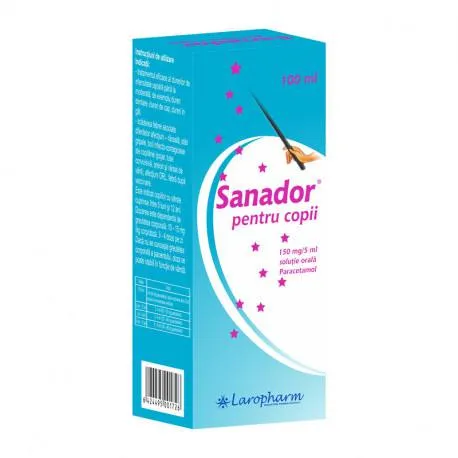 Sanador pentru copii 150 mg / ml x 100 ml solutie orala