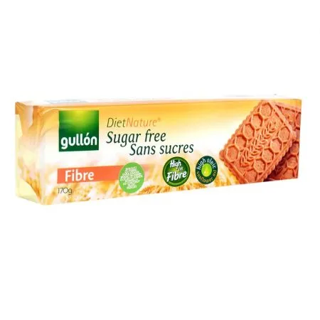 Biscuiti cu fibre fara zahar, 170 g, Gullon