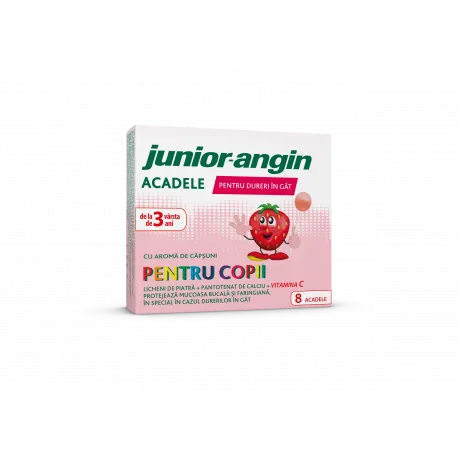 Junior-Angin Acadele cu aroma de capsuni, 8 bucati
