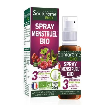 Spray Gemmo Menstruel Bio, 20 ml, Santarome