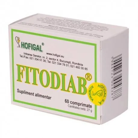 HOFIGAL Fitodiab utilizat in ameliorarea diabetului de tip II, 60 comprimate