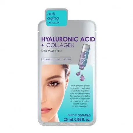Masca coreeana de fata cu Acid Hialuronic si Colagen, Skin Republic