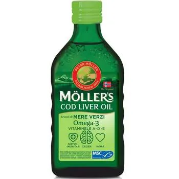 Moller’s Cod liver oil Omega-3 aroma de mere, 250 ml, Orkla Health