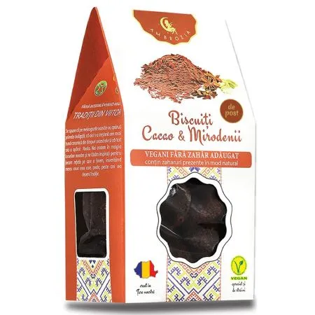 Biscuiti cu cacao si mirodenii, 130 g, Hiper Ambrozia