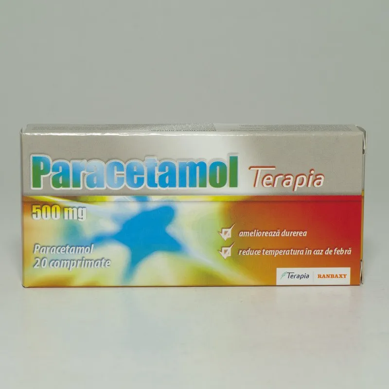 Paracetamol, 500 mg, 20 comprimate, Terapia