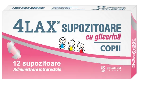 4Lax supoz cu glicer copii x 12sup