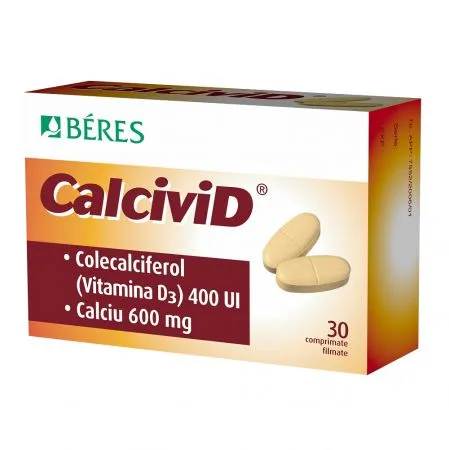 Calcivid, 30 comprimate, Beres Pharmaceuticals Co