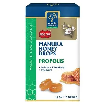 Dropsuri cu miere de Manuka MGO 400+ si propolis, 65g, Manuka Health