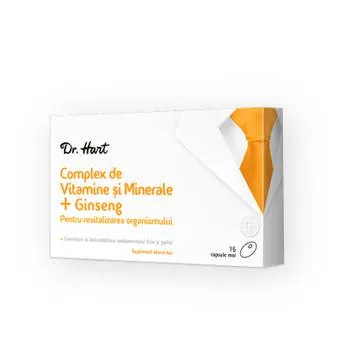 Dr.Hart Complex Vitamine&Minerale + Ginseng, 15 capsule moi