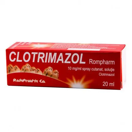 Clotrimazol Rompharm 10 mg/ml x 20 ml sol. spray cutanat