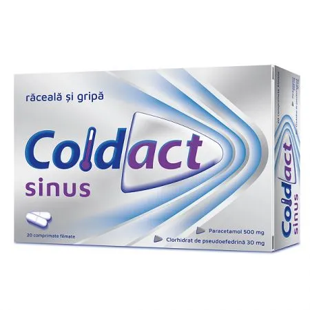 Coldact Sinus, 500 mg/30 mg, 20 comprimate filmate, Terapia