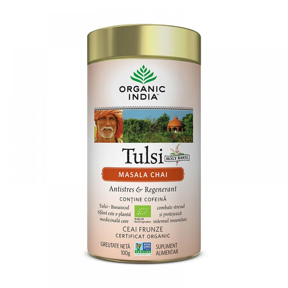 Ceai Tulsi Masala Chai (100 grame), Organic India